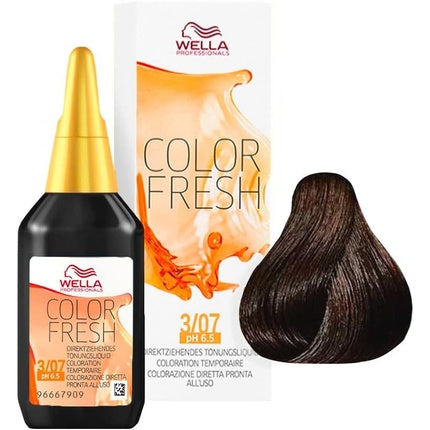 Vopsea de par, Wella, Color Fresh 3/07, Castaniu Inchis Natural