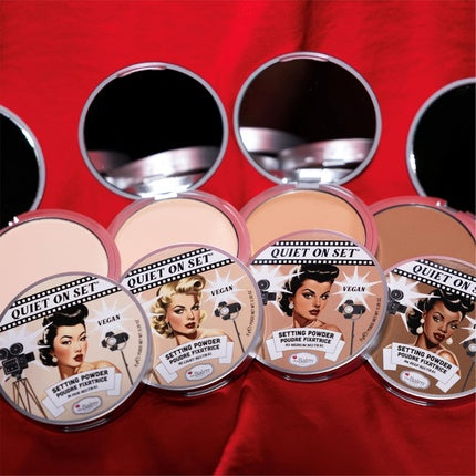 Pudră compactă, TheBalm, Quiet on the Set, bej deschis
