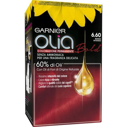 Vopsea păr, Garnier Olia 6.60, roșu intens