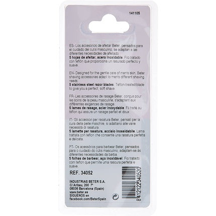 Lame ras, Beter, oțel inoxidabil