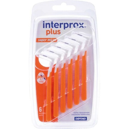 Periuțe interdentare, Interprox, Plus Super Micro, 6 bucăți, portocalii