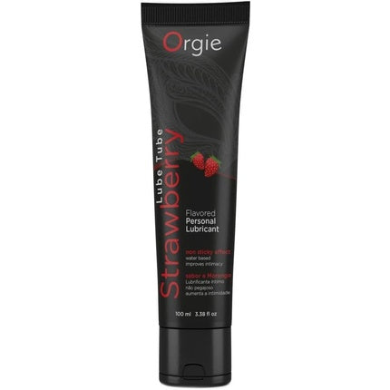 Lubrifiant pe baza de apa, Orgie, esenta si aroma de capsuni, 100ml