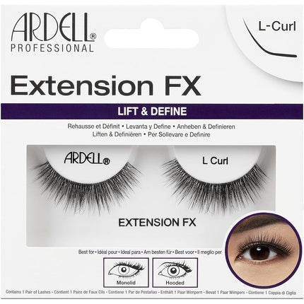Gene false Ardell, Extension FX, negre, L Curl, scurte