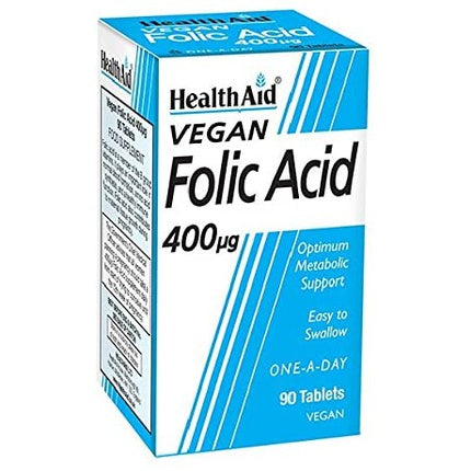 Supliment alimentar, Healthaid, Acid folic 400μg, 90 comprimate