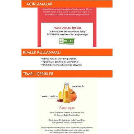 Masca de fata, Missha Talks Vegan, 115 g