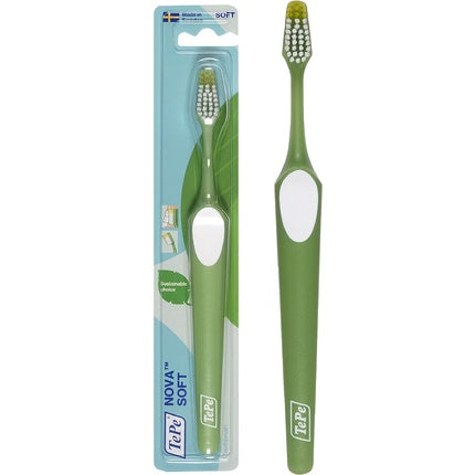 Periuță de dinți, Tepe, Nova Soft, verde, cap îngust