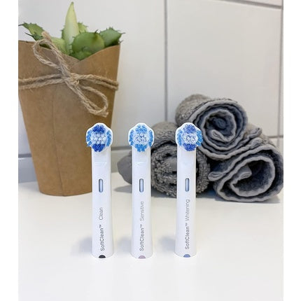 Capete periuță electrică Jordan, Sensitive, Albastre, Set 4 buc