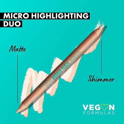 Creion dublu pentru sprancene, NYX, Highlighter, Light 01