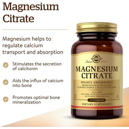 Minerale Solgar, Citrate, 60 Tablete