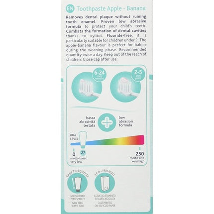 Pastă de dinți, Chicco, gust măr și banană, 50ml