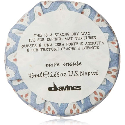 Ceară Păr Davines, More Inside, uscată, 75ml