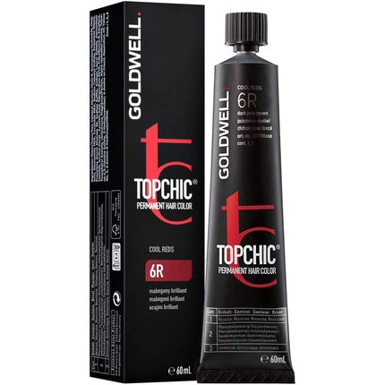 Vopsea de păr, Goldwell, 6R, mahon, 60ml