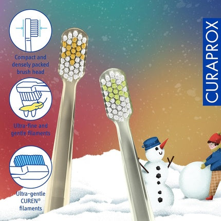 Periuță dinți Curaprox CS 5460, Duo, auriu/argintiu