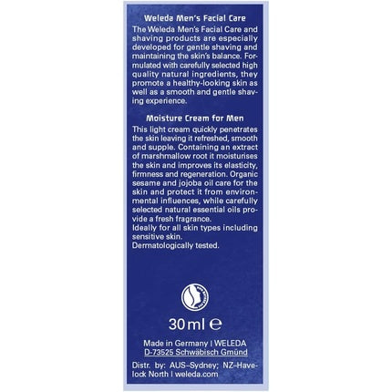 Cremă hidratantă Weleda, Bio, piele uscată, 30ml