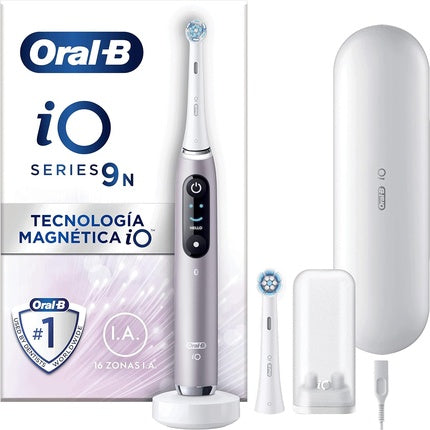 Periuță electrică Oral-B iO 9N, cuarț roz, 2 capete