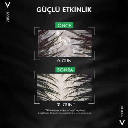 Sampon anti-matreata, Vichy, Dercos Advanced Action, pentru par normal spre gras, 390ml