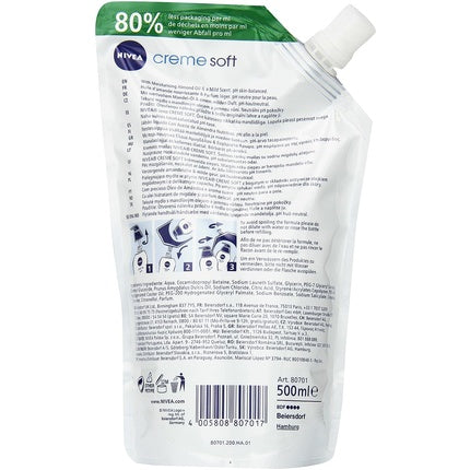 Săpun lichid, Nivea, Creme Soft, alb, 500ml