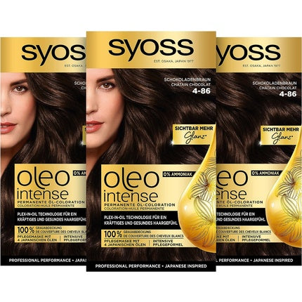 Vopsea Păr, Syoss, 4-86 Ciocolatiu, Ulei
