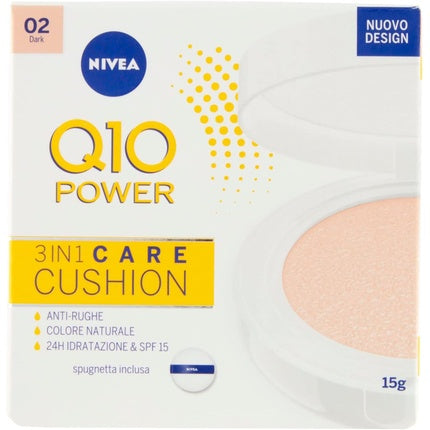 Pudră de corp, Nivea, Q10 Plus Anti Age 3 in 1, închis