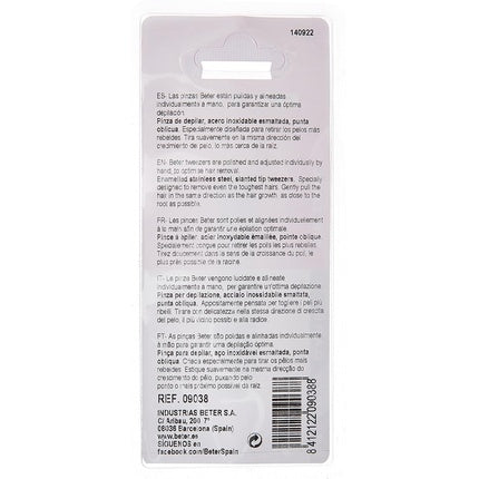 Pensetă oblică, Beter, vârf inoxidabil