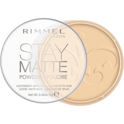 Pudra compacta Rimmel Stay Matte, Transparent, 14g