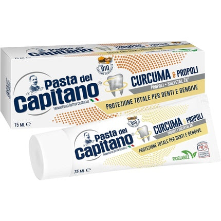 Pasta de dinți, Pasta Del Capitano, Curcuma și Propolis, 75ml