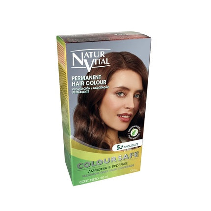 Vopsea de păr, Naturvital, Permanentă, nuanța 5.7 Ciocolatiu