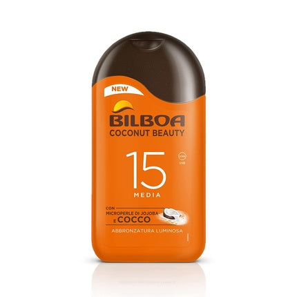 Protecție solară, Bilboa, Coconut Beauty SPF 15, 200ml, maro-portocaliu