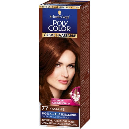 Vopsea de păr, Schwarzkopf, Poly Color 77, castaniu