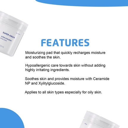 Toner Pads, Missha, Super Aqua, alb