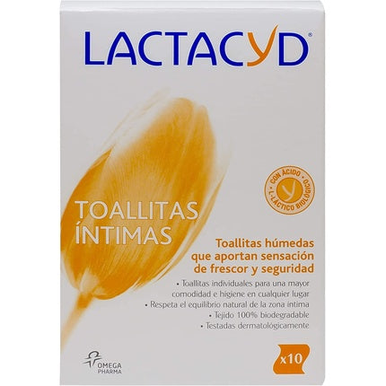 Șervețele intime, Lactacyd, 10 bucăți
