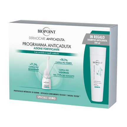 Tratament Par, Biopoint, Dermocare Anti-Cădere, 20 fiole și Șampon 200ml