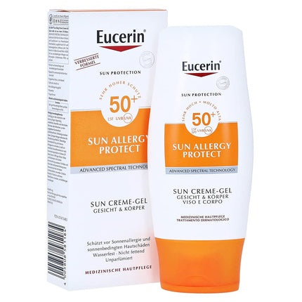 Cremă-gel protecție solară, Eucerin, Sun Allergy Protect SPF 50+