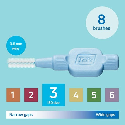 Periuțe interdentare, TePe, Extra Soft, albastru, mărimea 3