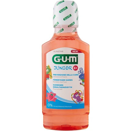 Apă de gură copii, Gum, fără fluor, căpșuni, 300ml