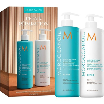 Set șampon și balsam Moroccanoil Moisture Repair, 453g