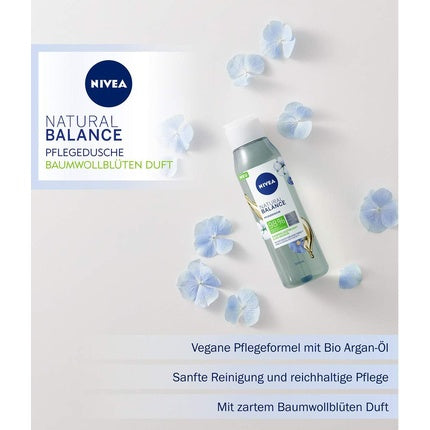 Gel de duș Nivea Natural Balance flori de bumbac, 300 ml