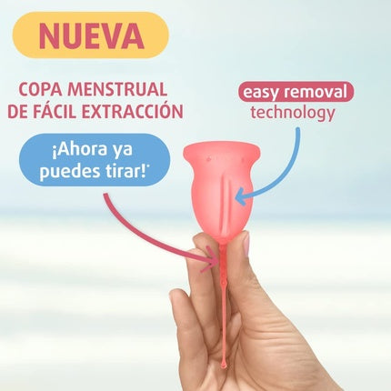 Cupa menstruală Enna Cycle Easy M roz, aplicator, sterilizator