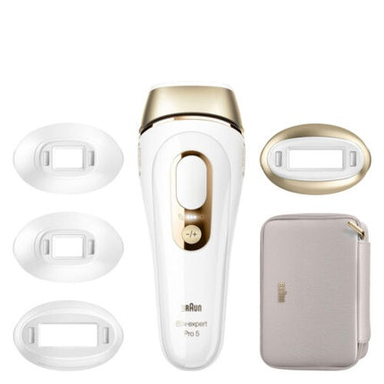 Aparat IPL, Braun, Silk·expert Pro 5, alb/auriu