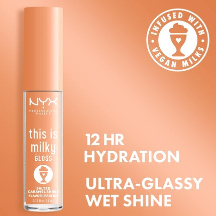 Lip Gloss, NYX, This Is Milky, caramel sărat