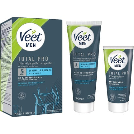 Set Epilare Intimă, Veet Men Total Pro, cremă 100 ml