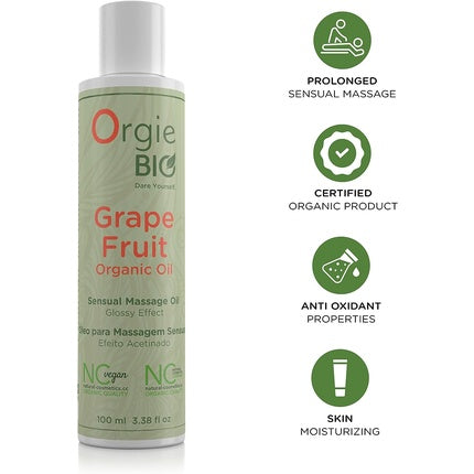 Ulei Masaj, Orgie, Grape Fruit Bio, 100ml