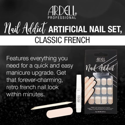 Set unghii false, Ardell Nail Addict, French, 24 bucati