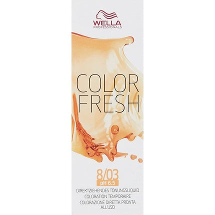 Vopsea de par semi-permanenta, Wella, Colour Fresh 8/03, 75ml