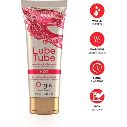 Lubrifiant Orgie Lube Tube, efect încălzitor, 150ml