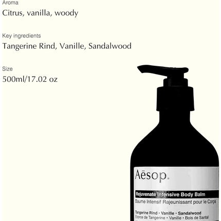 Balsam de Corp, Aesop, Rejuvenate, 500ml, maro