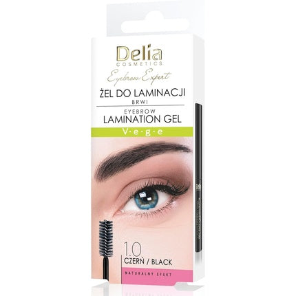 Gel sprancene Delia Cosmetics Eyebrow Expert, negru, 4ml