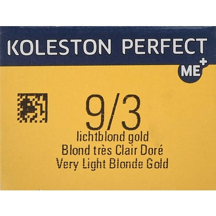 Vopsea de păr, Wella, Koleston Perfect ME+ 9/3 Blond Deschis Auriu