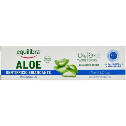 Gel de dinți, Equilibra, Aloe Vera, albire, 75ml