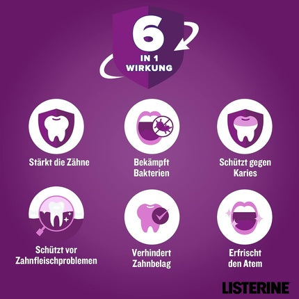 Apa de gură Listerine, Total Care, 600ml, violet